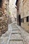 Narni, Italy. Beautiful old street in historic center of ancient hilltown Narni