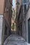 Narrow alley in Genoa city