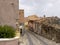 Narrow alley on a hill in Posada Sardinia