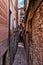 Narrow Alley And Houses In Girona City Old Quarter