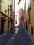 Narrow alley of the old Menton in france