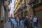 The narrow alleys of the city Naples