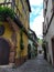 The narrow alleys of Riquewihr, France