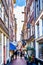 Narrow alleys and shopping streets in Amsterdam inHolland