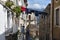 Narrow alleyway in the old town of Morano Calabro