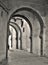 Narrow arched junction between the streets in the old part of Casablanca in Morocco