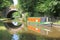 Narrow boat on the Brecon Canal, Wales