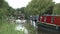 Narrow boat going up the Trent and Mersey canal