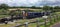 Narrow boat leaving a lock on it\' canal journey