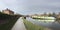 Narrow boat on the Trent & Mersey canal in Stone, Staffordshire