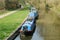 Narrow Boats on a Canal in Rural England