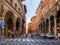 Narrow Bologna street in the old town of Bologna