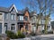 narrow brick houses with gables