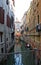 Narrow canal in Venice