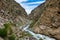 Narrow canyon of Tosor river. Tien Shan