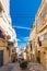 Narrow charming street in Senglea, Malta