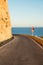 Narrow coastal road