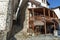 Narrow cobbled streets with traditional houses in the ancient town of Melnik