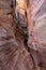 Narrow and colorful Red rock slot canyon in Utah, USA