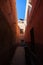 Narrow dark dead-end in Marrakesh