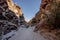 Narrow Dry Wash of Upper Burro Mesa Trail