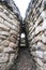 Narrow entrance ramp to the ruins of Kuelap near Chachapoyas, Peru