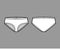 Narrow front Brief underwear technical fashion illustration with elastic waistband Athletic-style skin-tight trunks