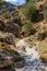 A narrow gorge and dry riverbed in a hot climate Imbros Gorge, Crete, Greece