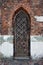 Narrow Gothic Wooden Door To A Church