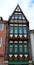 A Narrow Half-Timbered Building in Germany