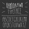 Narrow Handdrawn Mono Line Latin Font. Simple Slim Style Serif