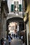 Narrow Historic Pedestrian Street of Vico delle Scuole Pie, Genoa, Spain