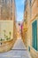 The narrow lane in Mdina, Malta
