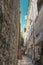 The narrow lanes at the Old Town of Dubrovnik