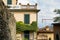 Narrow medieval streets of Bergamo city northeast of Milan. Scenic views of Citta Alta, town\\\'s upper district, known by