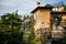 Narrow medieval streets of Bergamo city northeast of Milan. Scenic views of Citta Alta, town\\\'s upper district, known by