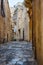 Narrow Mediterranean street. Birgu, Malta