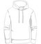 Narrow, normal cut fitting hooded hoodie, Hooded Pullover with kangaroo pocket. Pattern sewing fashion design Contour lines