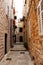 Narrow old pathway stone buildings