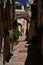 Narrow old street, city of Menton, France, Cote d`Azur