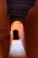 Narrow passage between houses in medina. Marrakech. Morocco