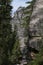 The narrow path among high rocks Adrspach Rock City