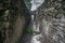 Narrow path at Maya ruins `Cahal Pech` in San Ignacio, Belize