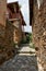 Narrow paved street of old Kakopetria. Nicosia District. Cyprus