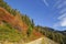 Narrow road leading to Twin Lakes