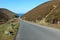 Narrow road to Chapel Porth beach in Cornwall UK.