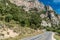 Narrow road in Verdon Gorge national park