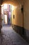 Narrow romantic alley in Noli, Italian Riviera