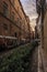 A narrow Rome street at sunset