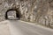 Narrow route and small tunnel - Golubac, Serbia.